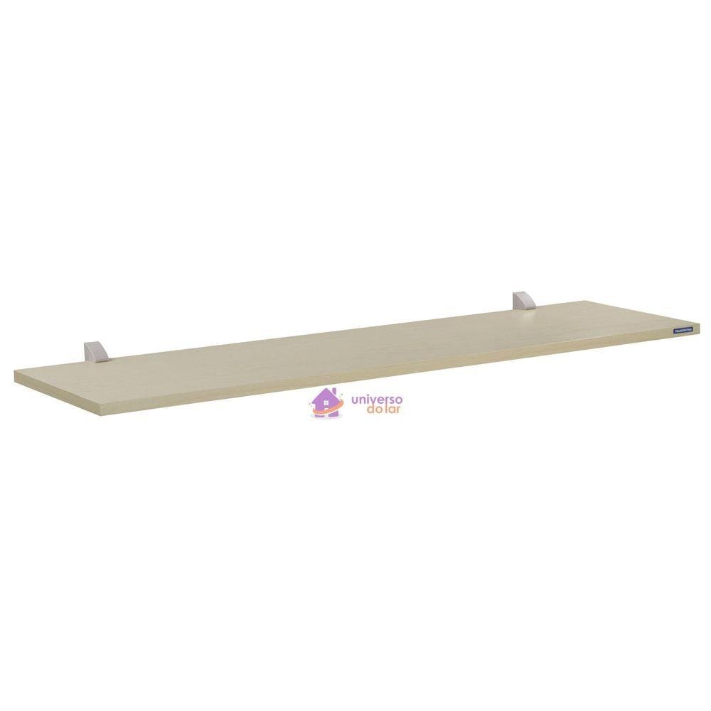 Prateleira Elite 60x25cm 15mm em Madeira Maple com Suporte Injetado Tramontina