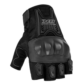 Luva X11 Blackout Meio Dedo Proteção Motociclista Tamanho P