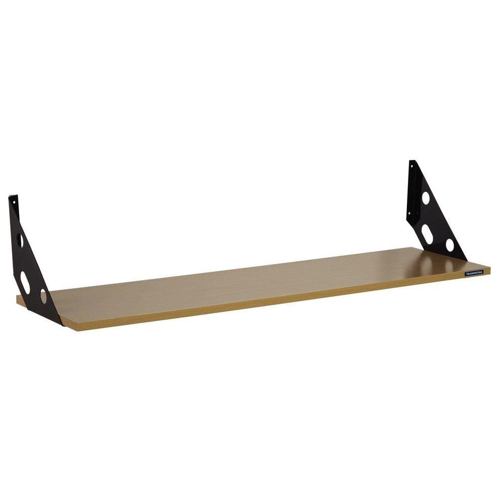 Prateleira com Suporte Metálico Elite 60x25cm 15mm em Madeira Noce Brianza Pinus Tramontina