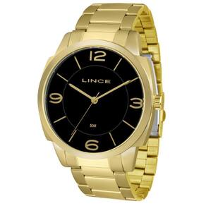 Relógio Lince Masculino Mrg4543L P2Kx Dourado Preto