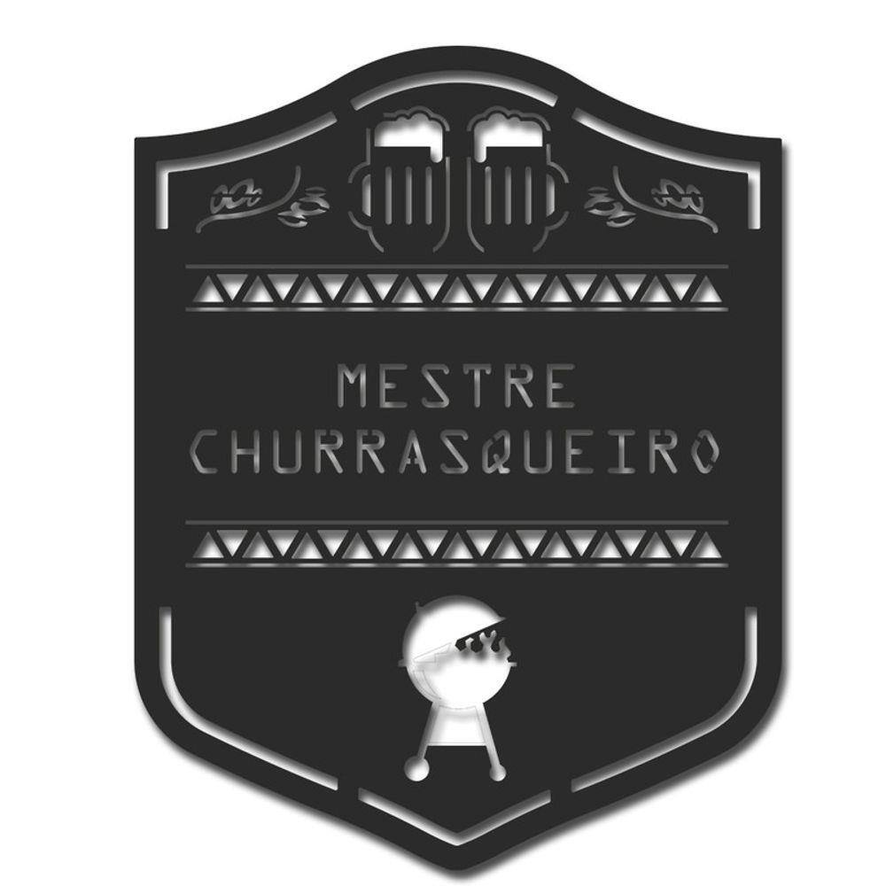 Placa decorativa mestre churrasqueiro