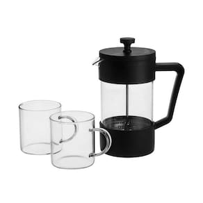Jogo de Cafeteira French Press e Caneca Aroma 3 Peças - Home Style