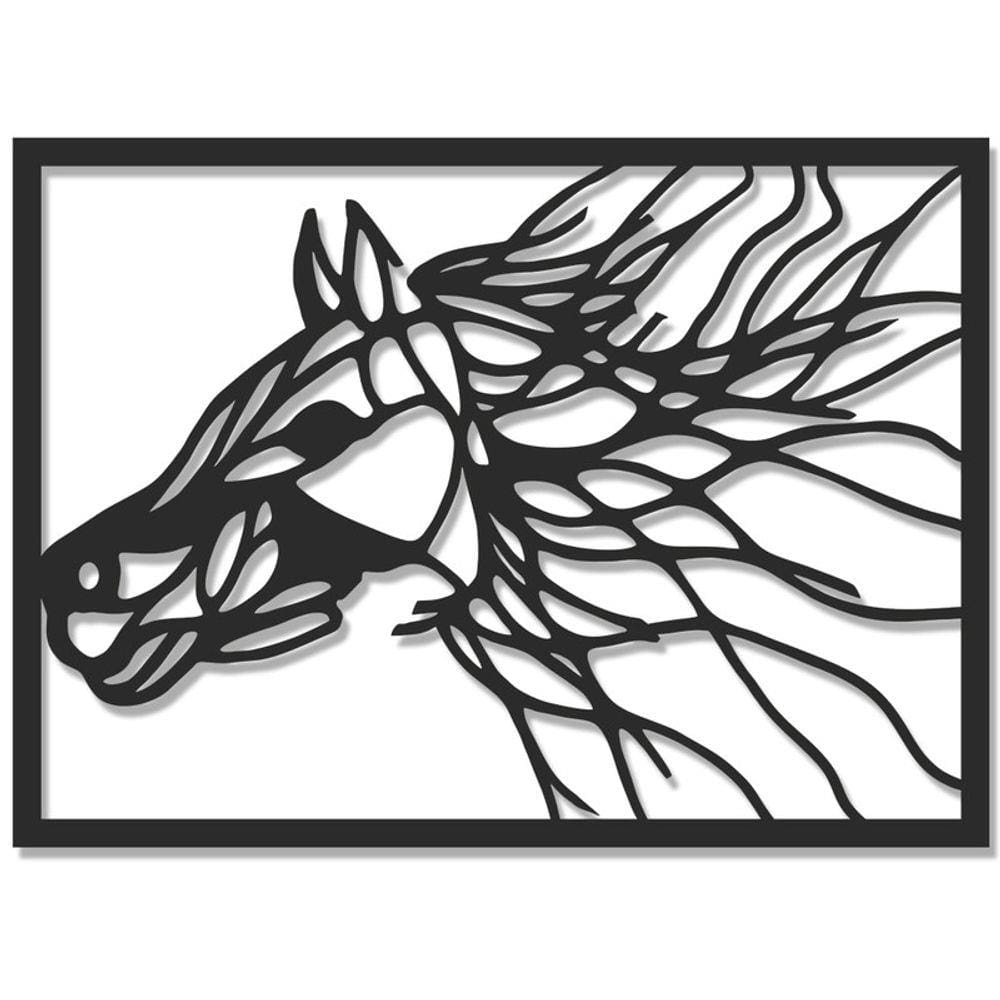 Quadro decorativo cavalo gravetos