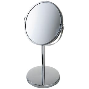 Espelho de Aumento MOR 8481 Giratório Dupla Face Inox