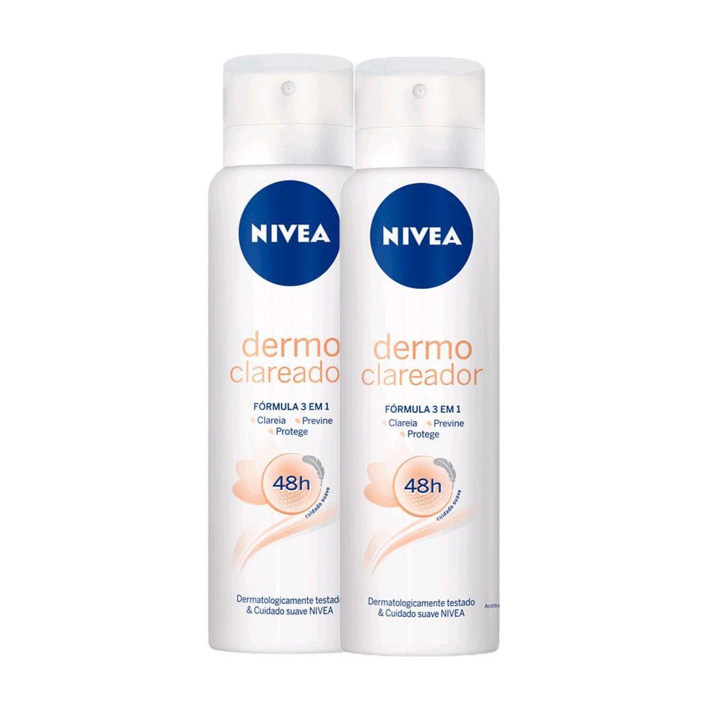 Kit 2X Desodorante Antitranspirante Aerosol Nivea Dermo Clareador 150ml
