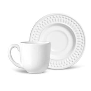 Xícara de Café Roma Branco 75ml - Porto Brasil