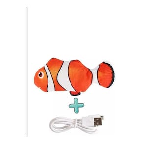 Brinquedo Gato Peixe Eletrico Interativo Simulação + Usb