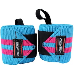 Munhequeira Profissional Crossfit rosa com azul