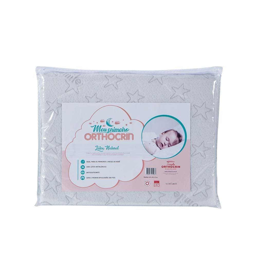 Travesseiro recém-nascido Meu Primeiro Orthocrin Látex