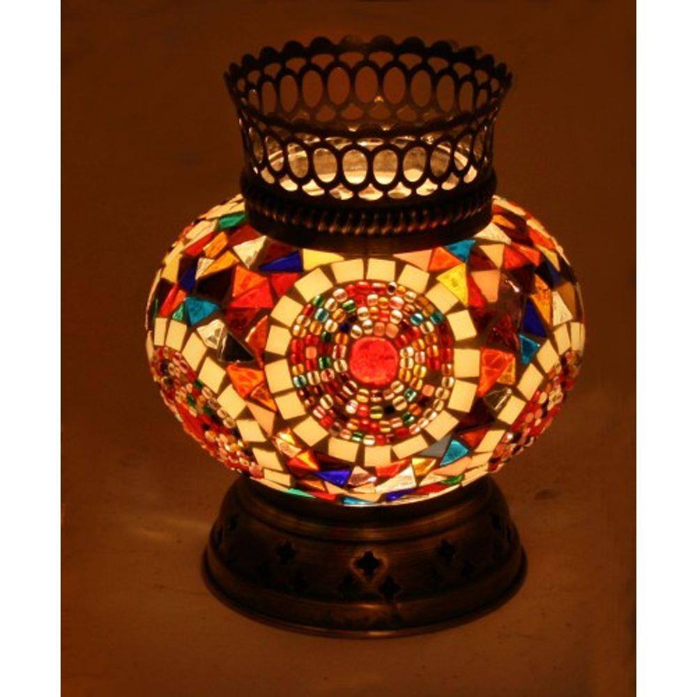 Mosaico Turco Suporte de Velas (Mix Color/10) 1 Peça