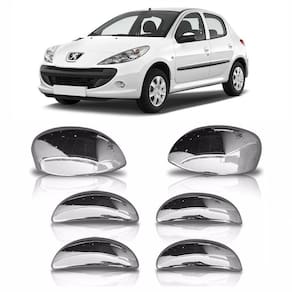 Kit Aplique Cromado Maçaneta Retrovisor Peugeot 206 207
