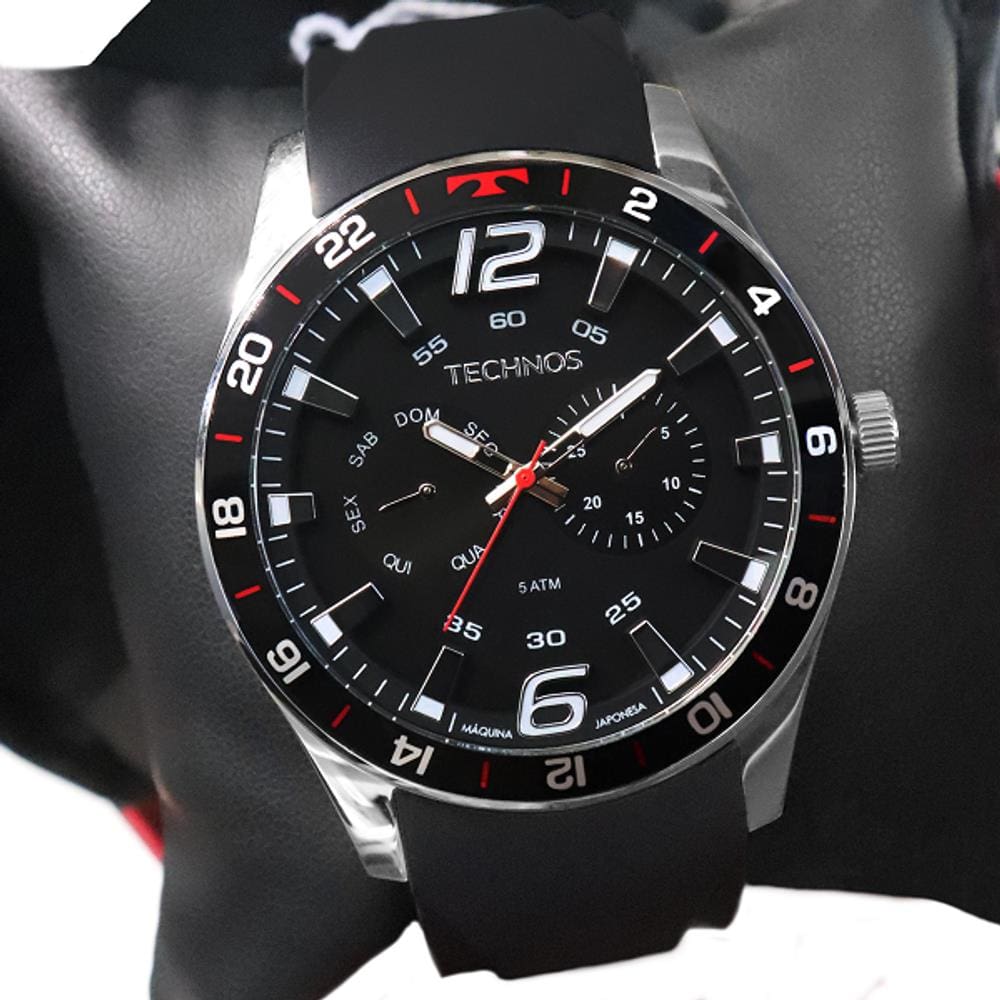 Relogio technos masculino multifuncao 6p25bn 8p | Casas Bahia