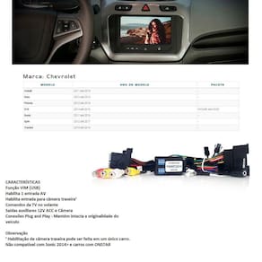 Desbloqueio de Multimídia Faaftech FT-VF-GMLAN para Chevrolet GM S10 Onix Prisma Cobalt Spin Tracker