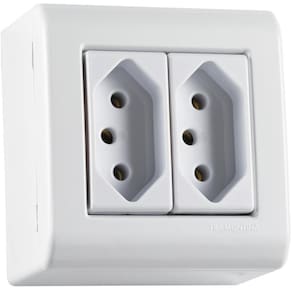 Caixa De Sobrepor Com 2 Tomadas 2P+T 20 A 250 V - Tramontina