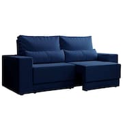 Sofá 2 Lugares Retrátil Sochi Linho Azul Marinho