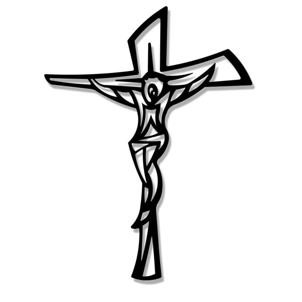 Crucifixo em mdf pintado