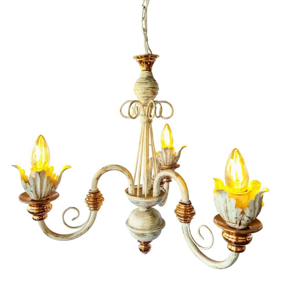 Lustre Luminária Pendente Teto Para Sala Quarto Ferro Cobre