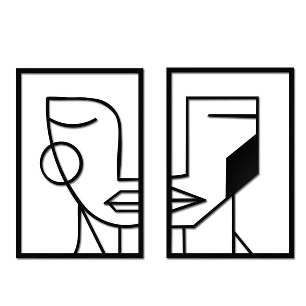 Quadros decorativos  casal linear 38x58