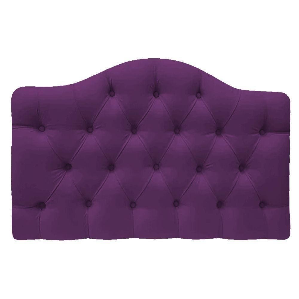 Cabeceira Suspensa Imperatriz 160 Cm Queen Size Suede Roxo