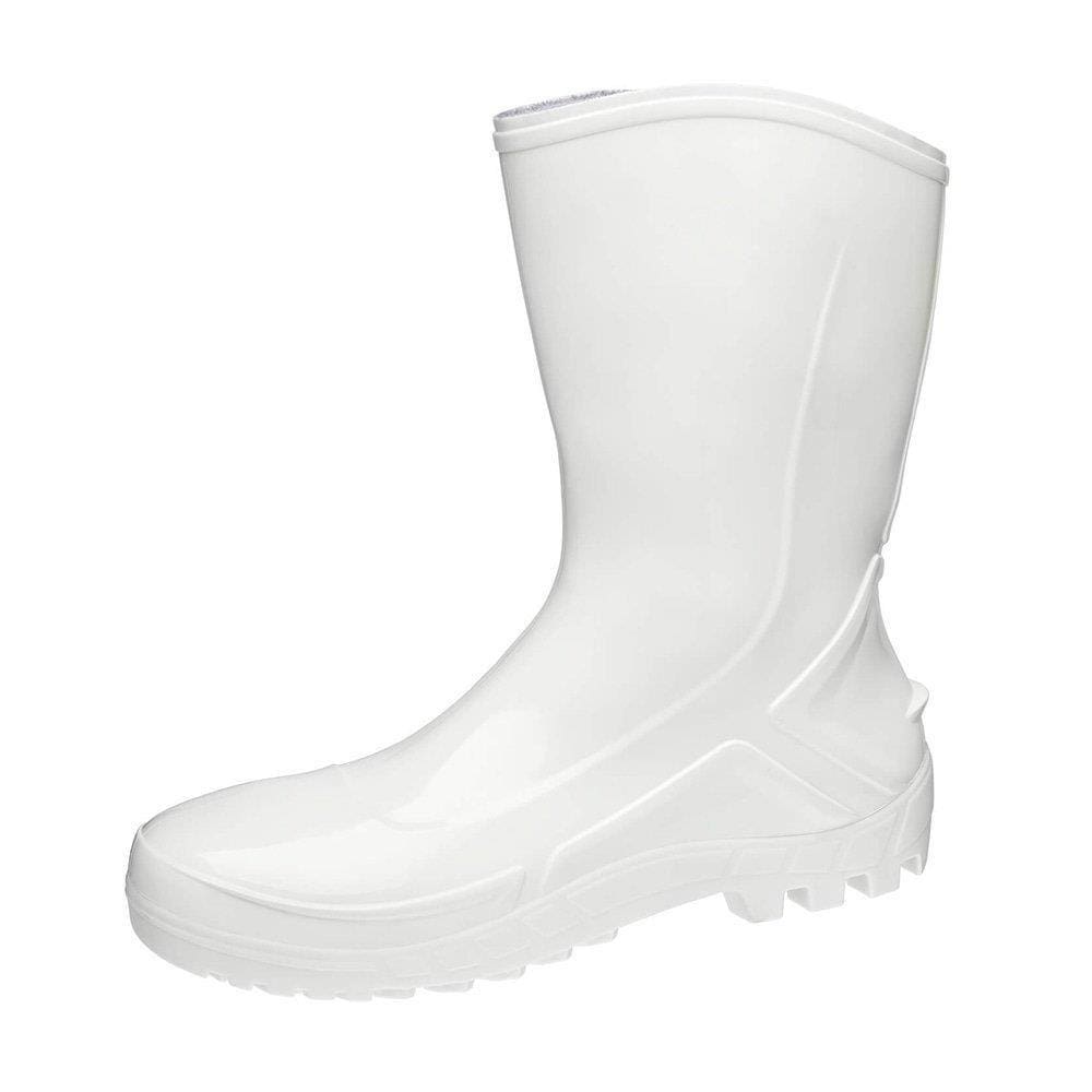 Bota PVC Vulcaflex Branca Cano Médio 27cm com Meia 45