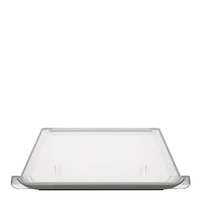 Bandeja Servir Retangular Com Tampa 15x30 Branca em Policarbonato Linha Profissional Cook VEM