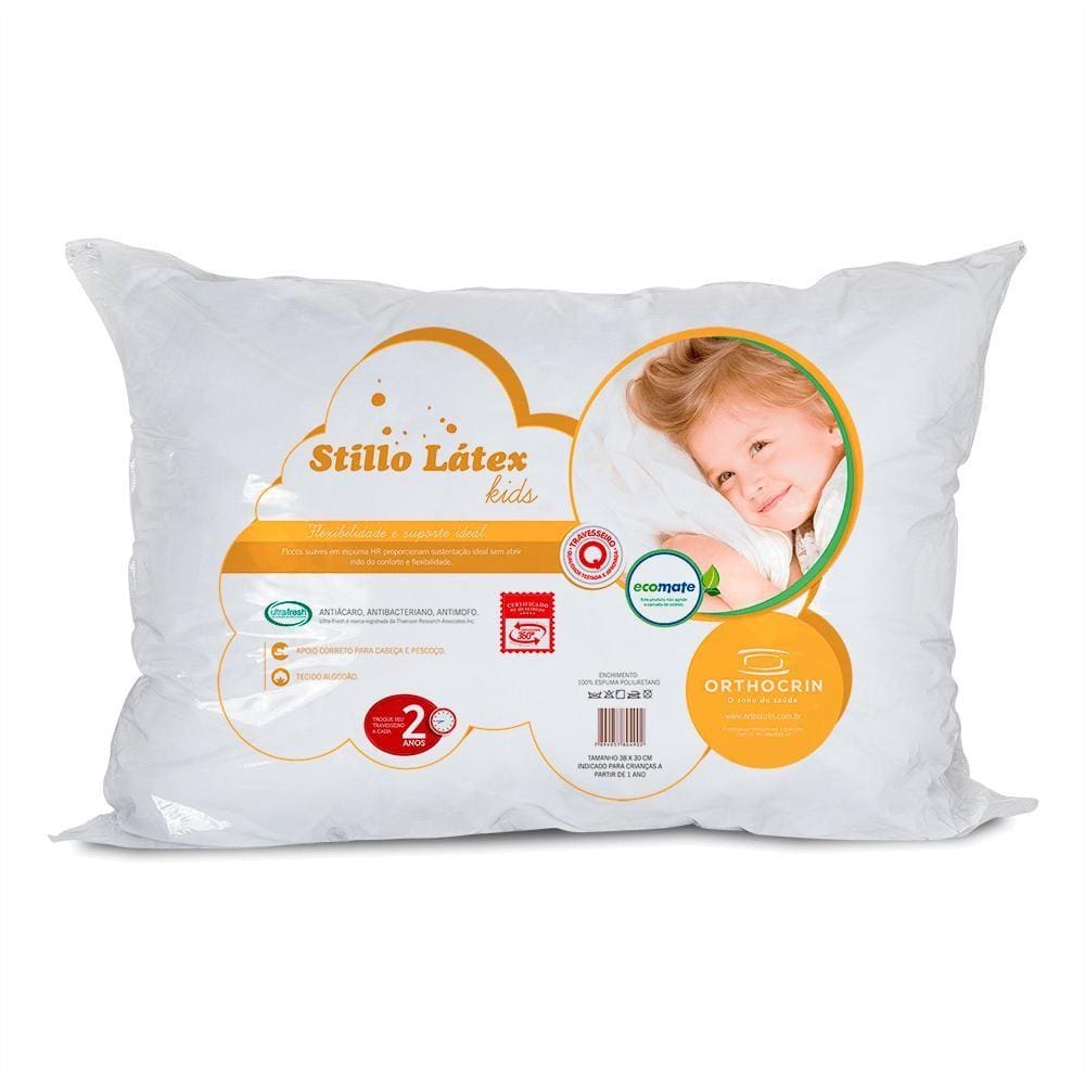 Travesseiro Infantil Stillo Látex Kids (28X35X10)