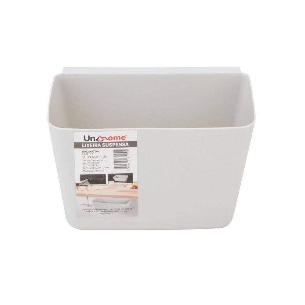 Lixeira Suspensa Para Cozinha Plastico Abs / 1,7 Lt - Única