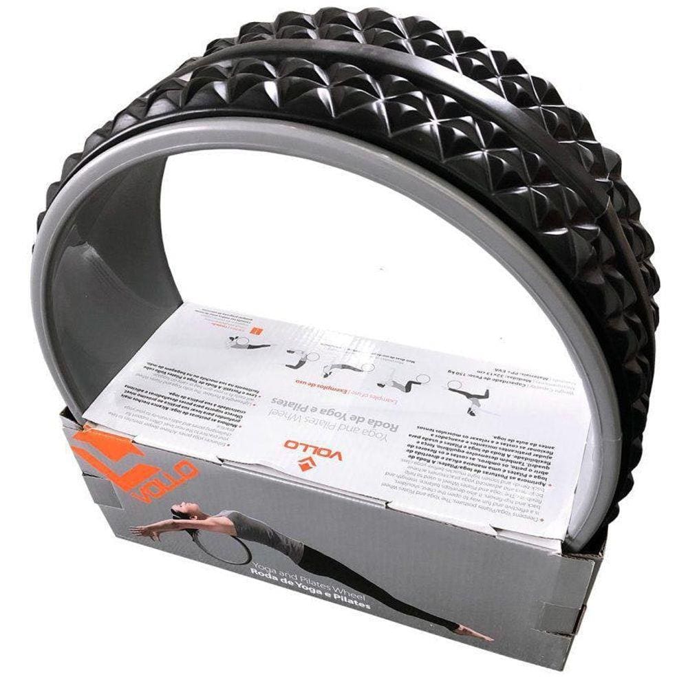 Magic Wheel Yoga Roda Anel Pilates Fit Preto Vollo