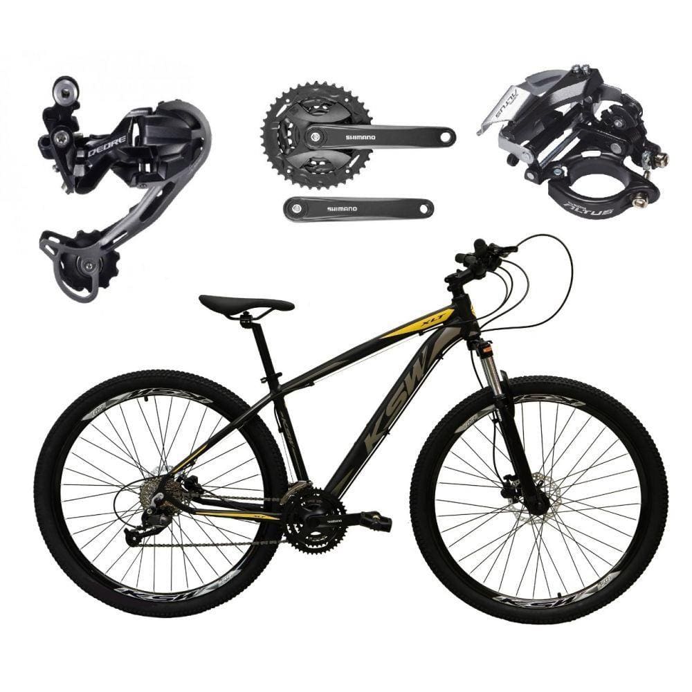 Bicicleta Ksw Xlt 2020 Disc H Aro 29 Susp. Dianteira 27 Marchas - Preto/amarelo