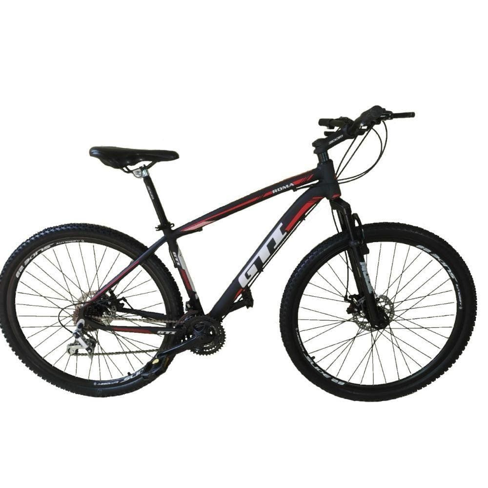 Bicicleta Aro 29 Gti Roma 21v Freio a Disco Preto Tam. 17