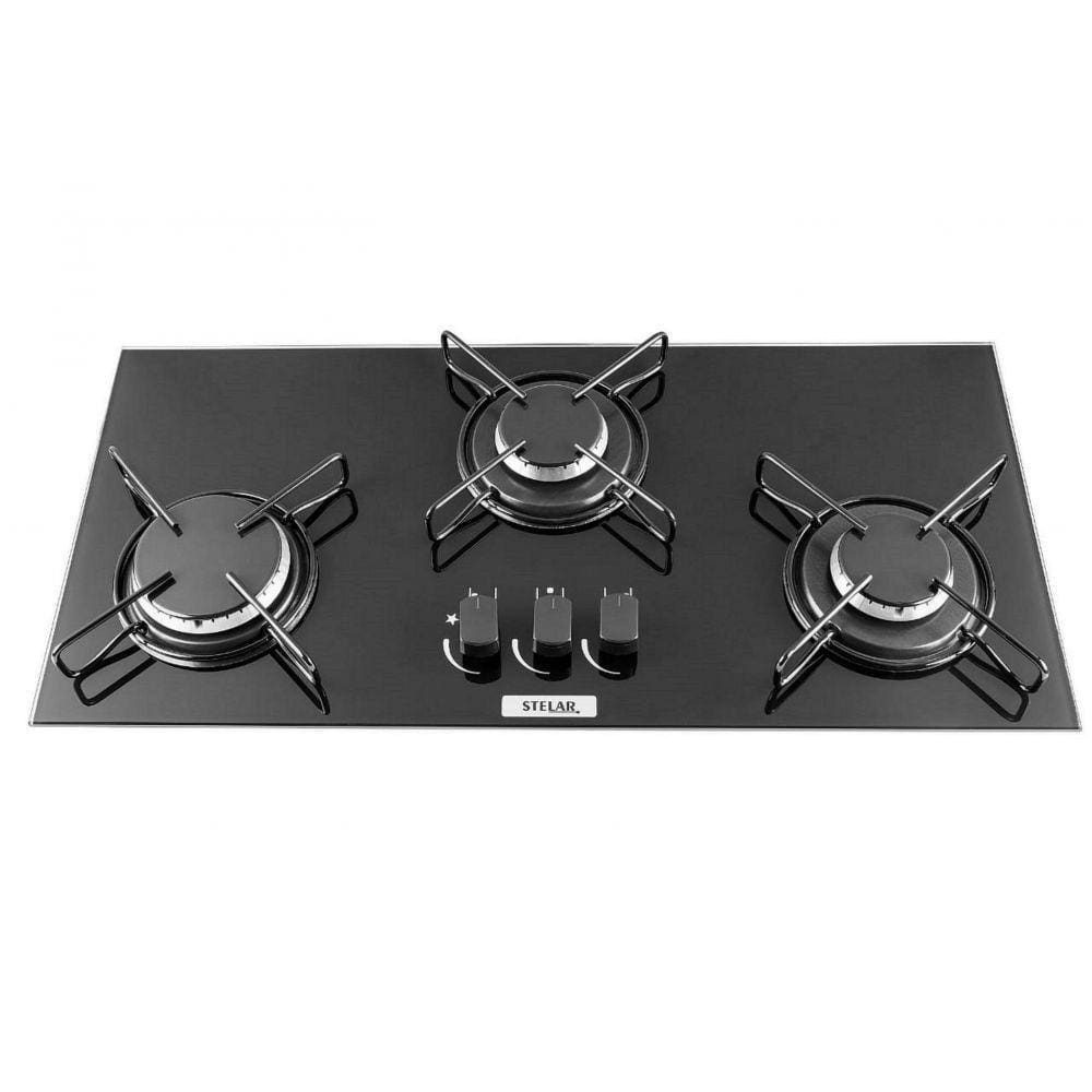 Cooktop A Gás Stelar 3q Soft Preto Bivolt - Bivolt