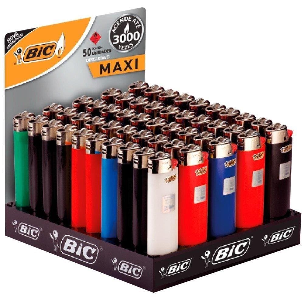 Isqueiro Maxi Bandeja  - 50 unidades - Bic
