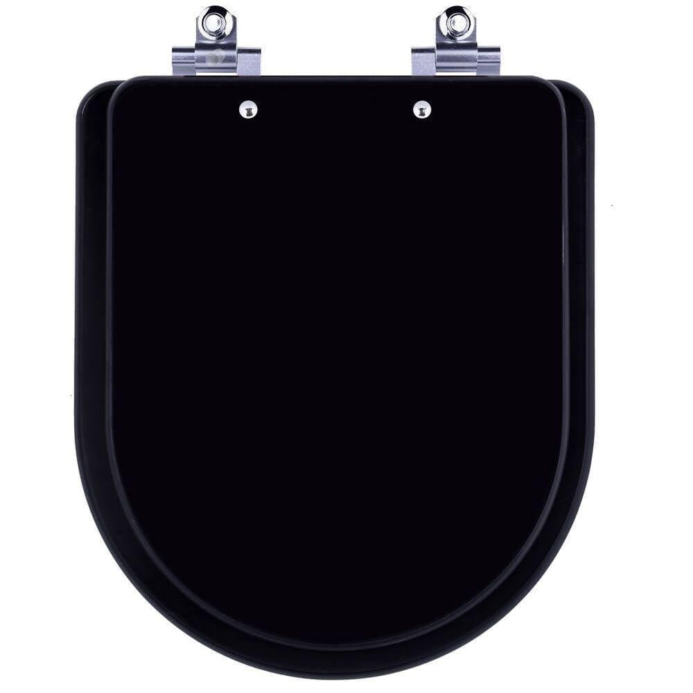 Assento Sanitário Laqueado Soft Close Nexo Onix Preto Fosco
