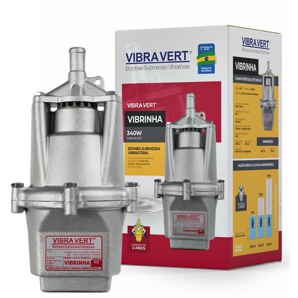 Bomba Submersa Vibratória P/ Poço Tipo Sapo Vibrinha 60Hz 220V