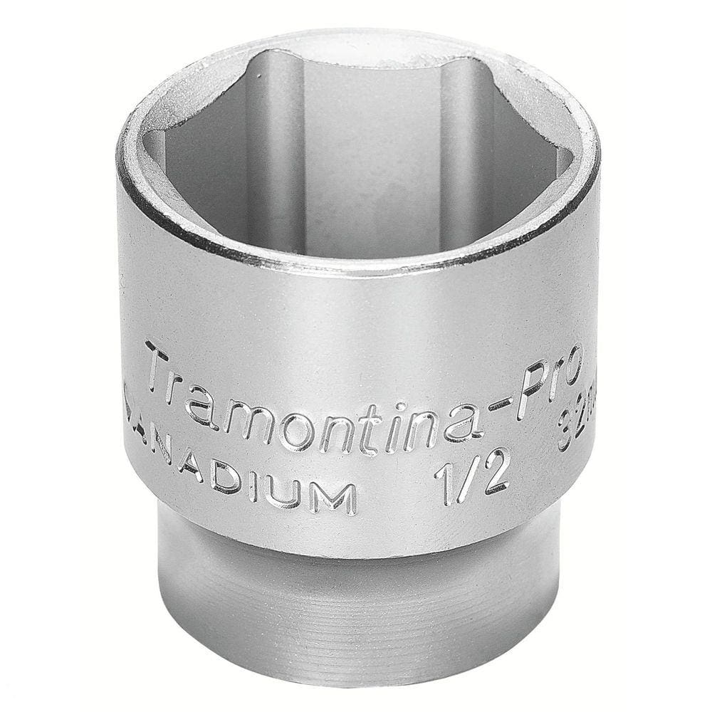 Soquete Sextavado em Aço Cromo Vanádio 7/16" - Encaixe 1/2" Tramontina PRO Tramontina