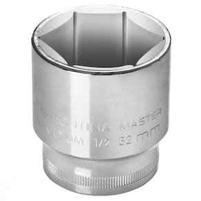 Soquete Sextavado 19 mm encaixe 1/2" Tramontina em Aço Cromo Vanádio com Acabamento Cromado Tramontina