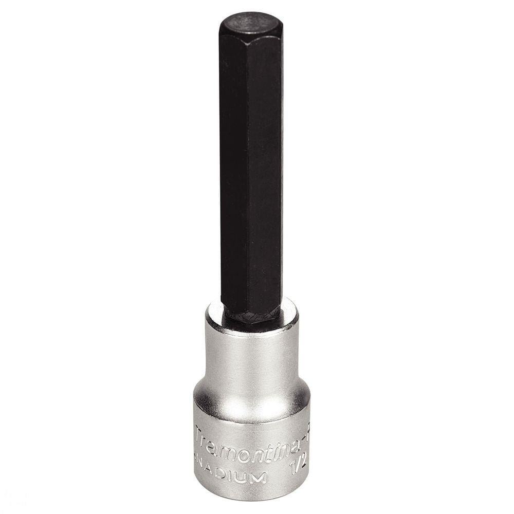 Soquete Longo em Aço Cromo Vanádio Ponta Hexagonal 12 mm - Encaixe 1/2" Tramontina PRO Tramontina