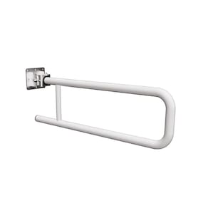Barra De Apoio Articulada Banheiro 60 Cm Branca - Premium