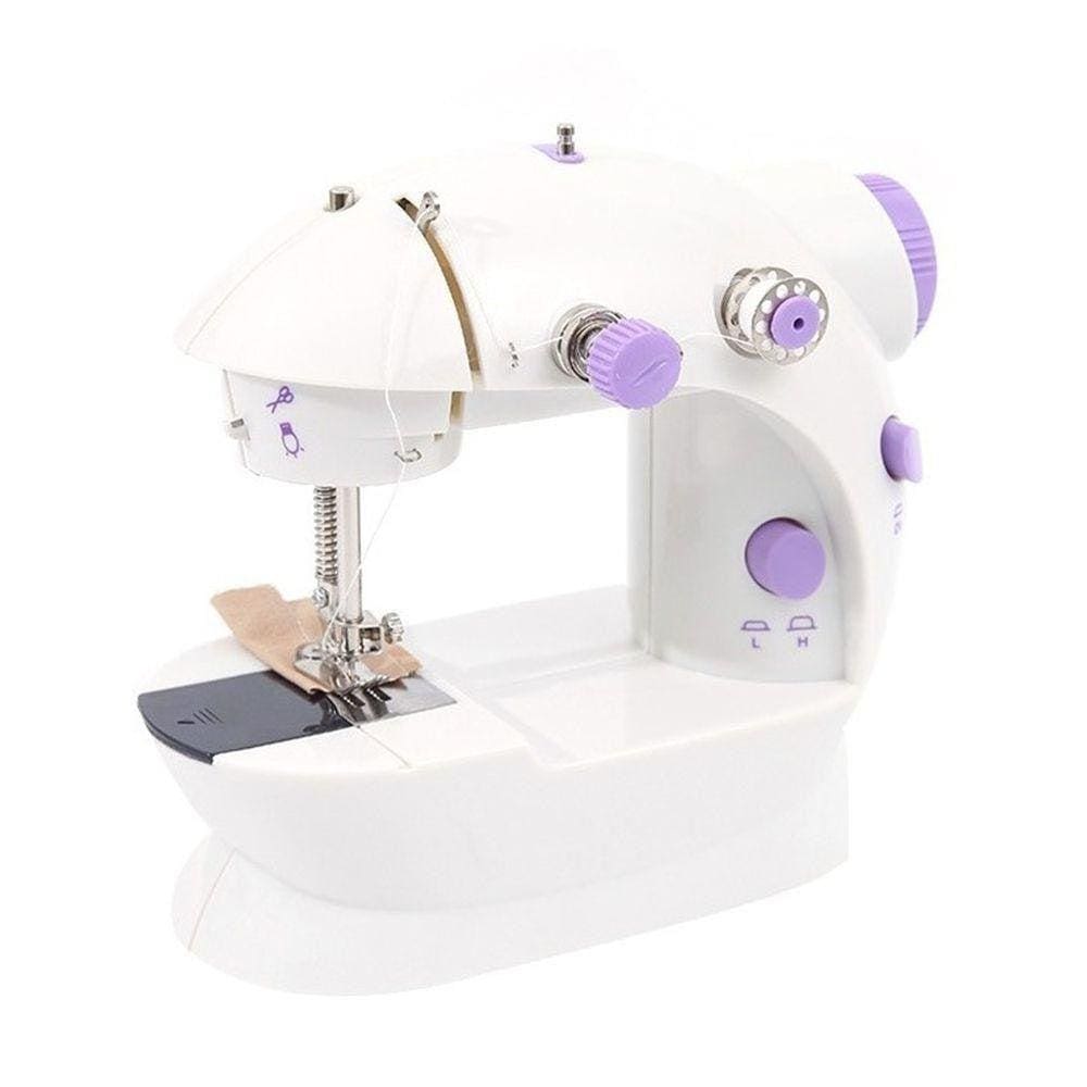 Maquina De Costura Mini Domestica Led Portátil Bivolt Luz