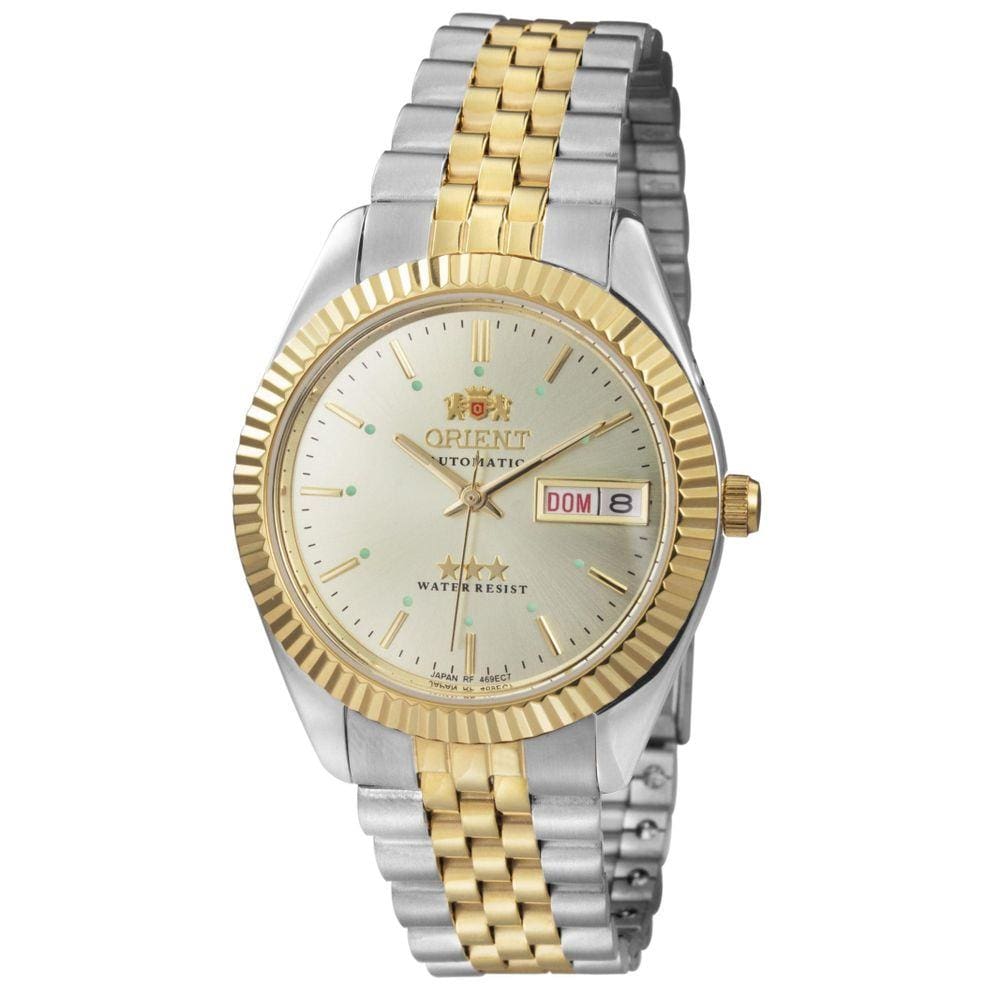 Relógio Orient Masculino Automático Dourado E Prata 469Ed1F