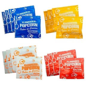 Temperos Popcorn 100Un - Manteiga, Pizza, Bacon E Queijo