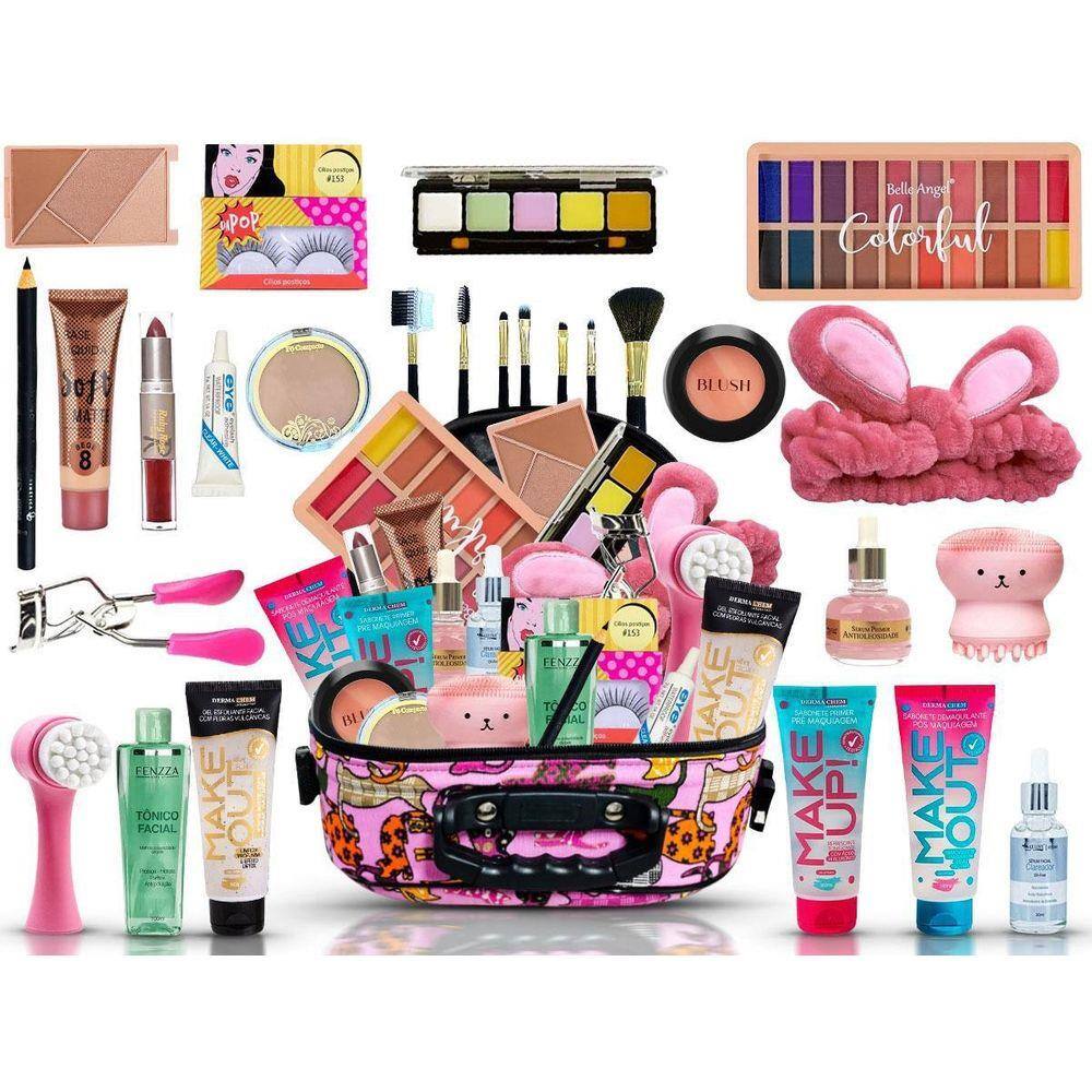 Kit básico de maquiagem - 8 itens indispensáveis - Feira Shop