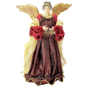Estátua Estatueta Decorativa Seda Anjo Vinho Arcanjo 25cm