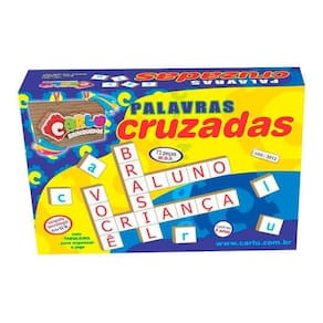 Jogo De Palavras Cruzadas 73 Peças Em Mdf Carlu