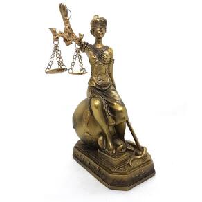 Dama Da Justiça do Mundo Têmis Deusa 20cm Símbolo Do Direito