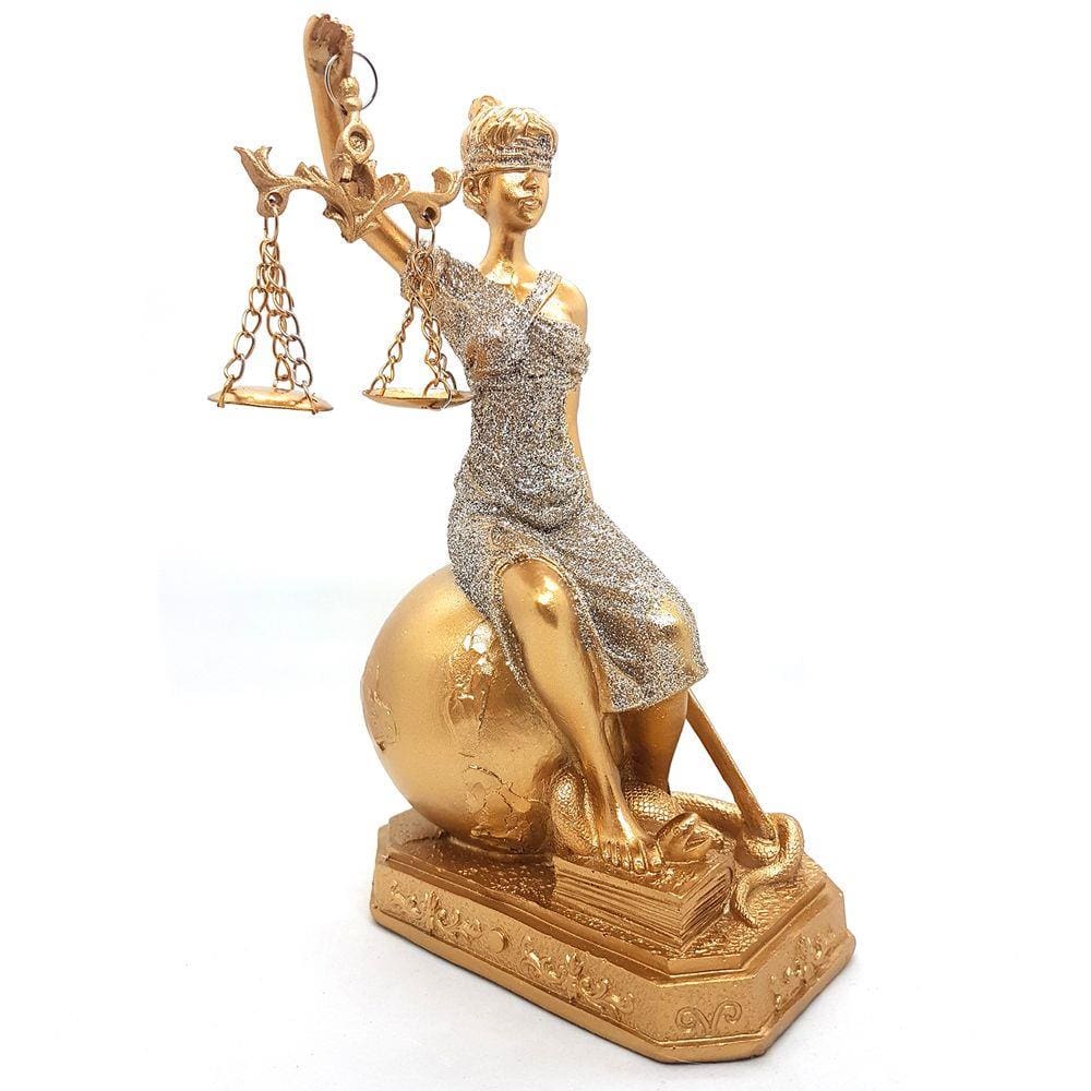 Dama Da Justiça do Mundo Têmis Deusa 20cm Símbolo Do Direito