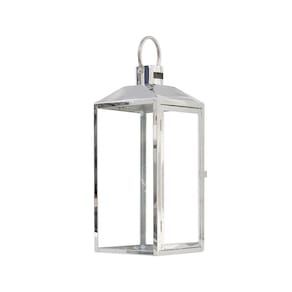 Lanterna Preparação Prata Design Moderno Pequena 35cm