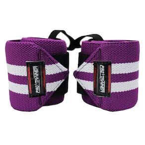 Munhequeira Profissional Crossfit roxo com branco