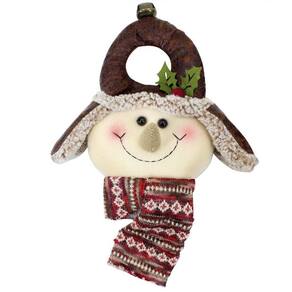 Decoração Enfeite Natal Boneco Neve Marrom Árvore de Natal 38,5cm