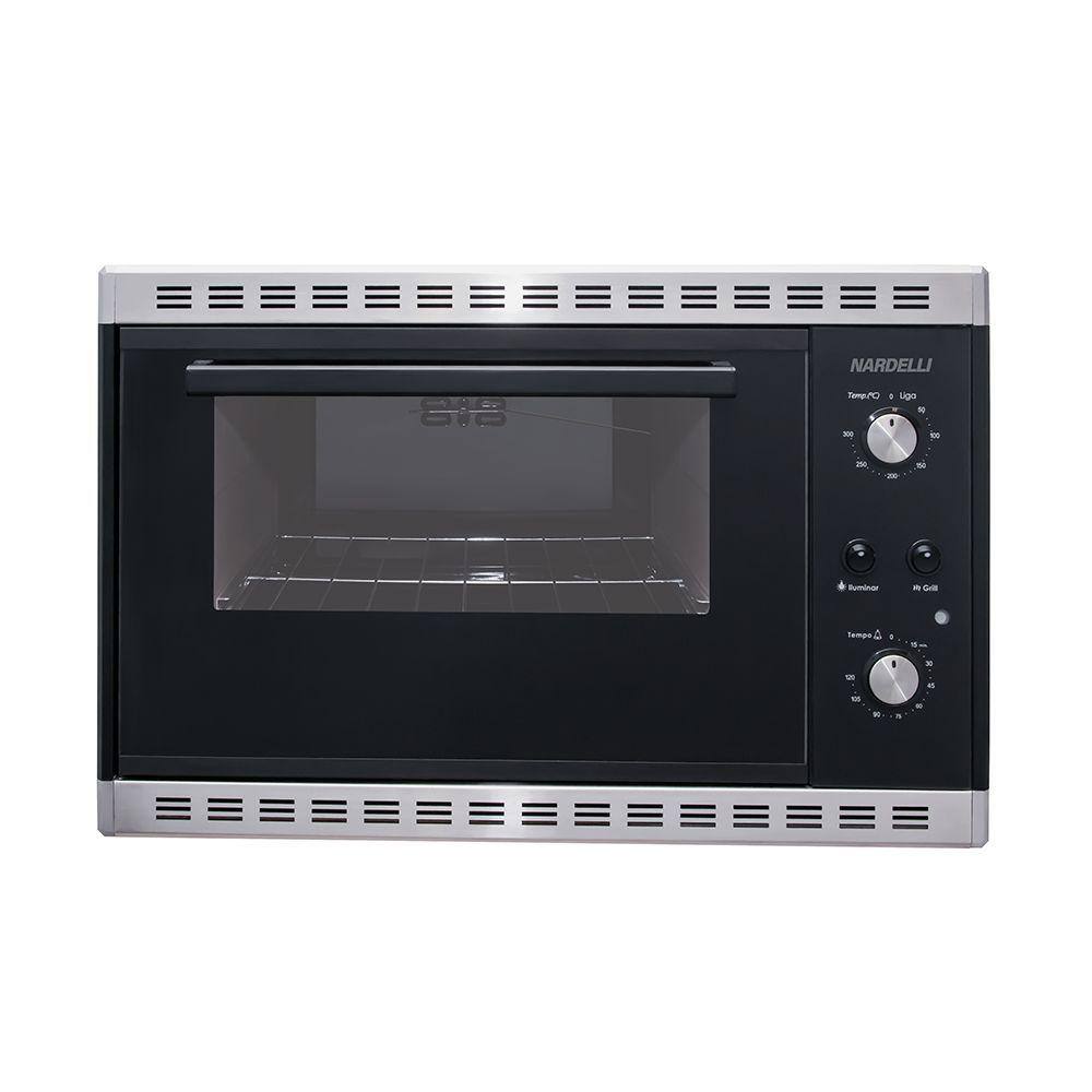 imagem-Forno Elétrico de Embutir Nardelli ESI 45 Litros Preto com Inox 127V